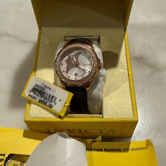 Invicta Wildflower Manta Ray Quartz Crystal Ladies Watch 32668 - Picture 1 of 15